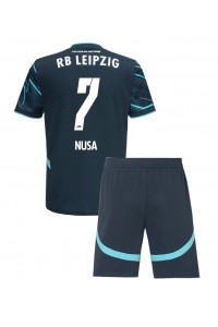 Fotbalové Dres RB Leipzig Antonio Nusa #7 Dětské Třetí Oblečení 2024-25 Krátký Rukáv (+ trenýrky)